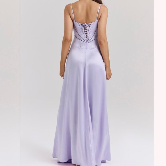 House of CB Orchid lace up maxi dress ~ Anabella - Picture 3 of 3